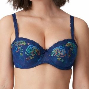 Prima Donna Blue Floral Embroidered Bra
